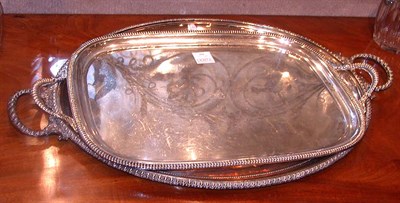 Lot 368 - Two Silver Plated Two Handled Trays