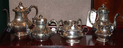 Lot 369 - Two Silver Plated Three-Piece Tea Services