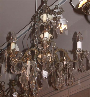 Lot 445 - Empire Style Gilt-Metal and Cut Glass...