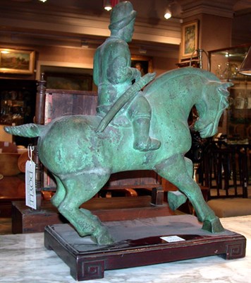 Lot 438 - Chinese Patinated Bronze Figure of a Tang Horse