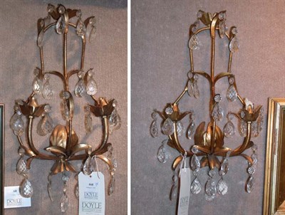 Lot 385 - Pair of Louis XV Style Gilt-Metal and Cut...