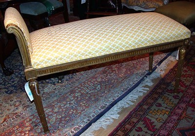 Lot 490 - Louis XVI Style Upholstered Gilt-Wood Bench