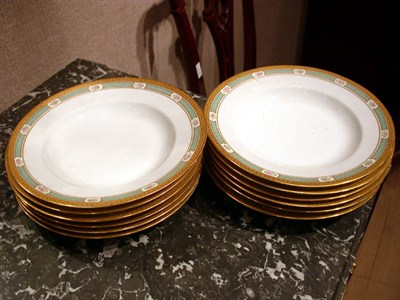 Lot 497 - Set of Twelve Ginori Gilt Decorated Porcelain...