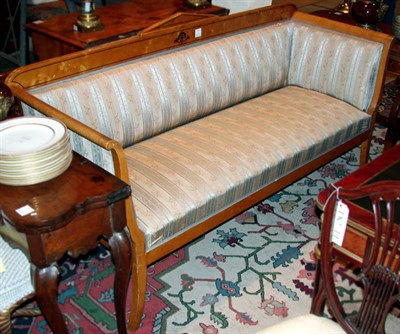 Lot 521 - Empire Style Upholstered Fruitwood Settee