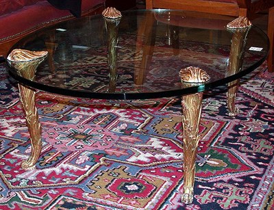 Lot 543 - Louis XV Style Gilt-Wood and Glass Low Table