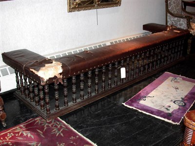 Lot 320 - Victorian Style Mahogany and Leather Club Fender