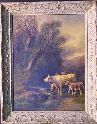Lot 72 - William Murdoch British, d.1927 COWS WATERING...
