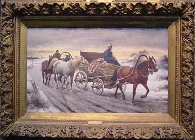 Lot 70 - A. Litkow 19th Century HORSE CARTS Signed A....