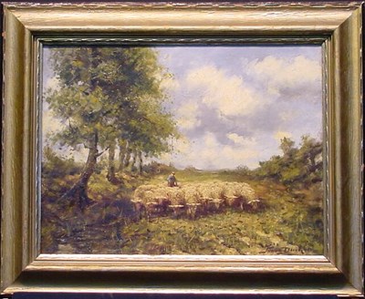 Lot 20 - Simon Duiker Dutch, 1874-1941 SHEPHERD WITH...