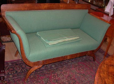 Lot 447 - Biedermeier Upholstered Birch Settee