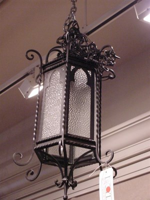 Lot 436 - Pair of Victorian Style Wrought Iron and Glass...