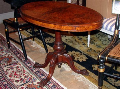 Lot 277 - Victorian Burl-Wood Occasional Table