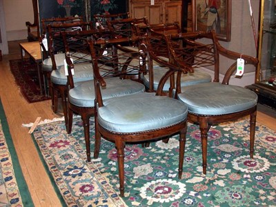 Lot 173 - Set of Eight Regency Style Upholstered...