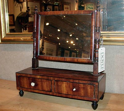 Lot 183 - Regency Mahogany Shaving Mirror