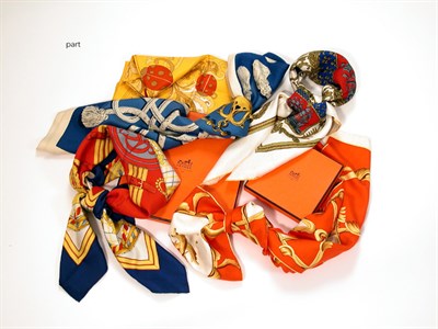Lot 719 - Group of Eleven Hermes Scarves