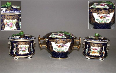 Lot 367 - Pair of Worcester Covered Footed Small Jars...
