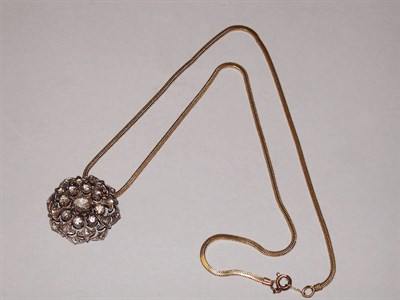 Lot 124 - Rose Diamond Pendant Silver, the circular...