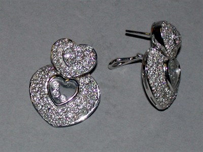 Lot 188 - Pair of Pave Diamond Earclips Each 14 kt....