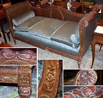 Lot 444 - Louis XVI Style Upholstered Settee