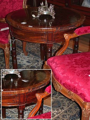 Lot 494 - Regency Style Mahogany Drum Table