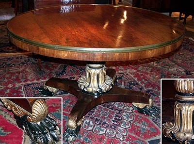 Lot 342 - Regency Parcel Gilt Black Painted Rosewood...