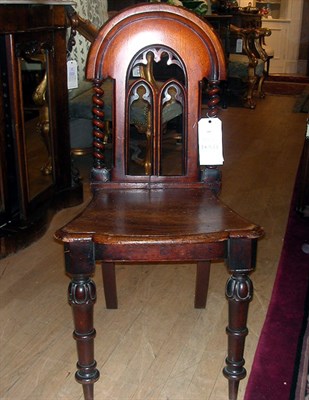 Lot 448 - Pair of Victorian Mahogany Hall Chairs