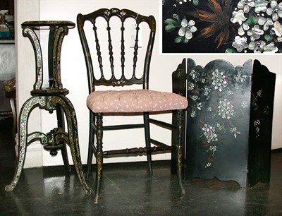 Lot 192 - Group of Lacquer and Mother-of-Pearl Inlaid...