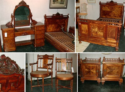 Lot 178 - Renaissance Revival Bedroom Suite Comprising a...