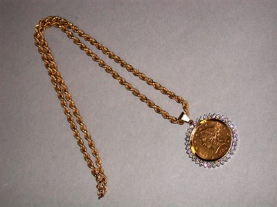Lot 312 - US Gold Coin Pendant and Chain
