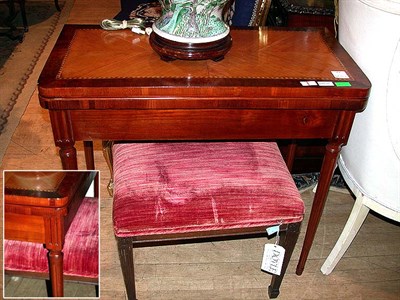 Lot 523 - Neoclassical Mahogany and Birch Fold-Over...