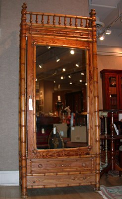 Lot 373 - Faux Bamboo Pine Armoire
