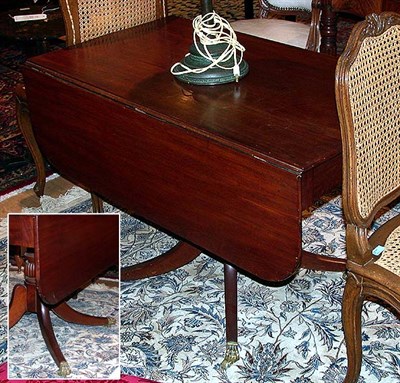 Lot 497 - Regency Style Mahogany Drop-Leaf Table