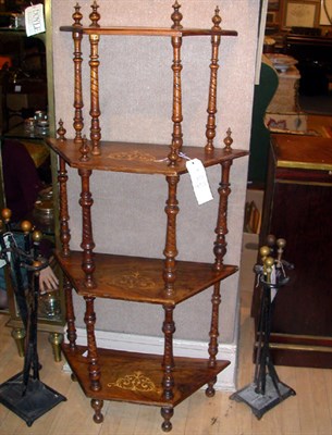 Lot 245 - Victorian Burl-Wood Four-Tier Etagere