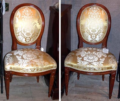 Lot 418 - Pair of Louis XV Style Upholstered Fruitwood...