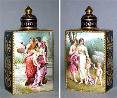 Lot 618 - Vienna Style Porcelain Tea Caddy