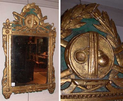 Lot 353 - Louis XVI Painted and Gilt Mirror Late 18th...