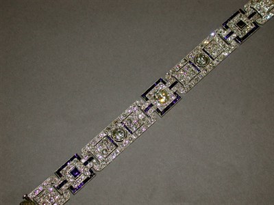 Lot 272 - Diamond and Sapphire Bracelet