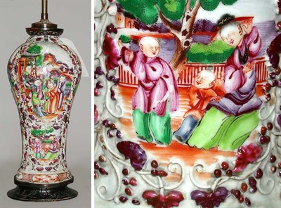 Lot 357 - Chinese Mandarin Palette Porcelain Vase 19th...