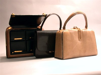 Lot 845 - Three Lederer Lizard Handbags