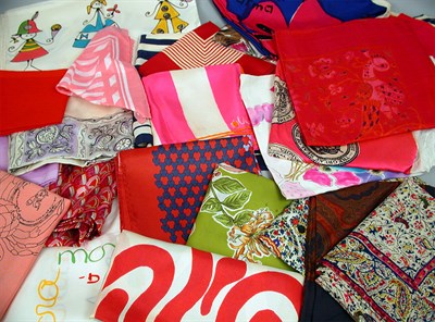 Lot 715 - Group of Thirty-Two Scarves