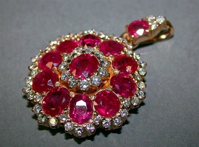 Lot 332 - Ruby and Diamond Pendant