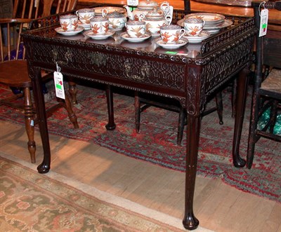 Lot 132 - George III Style Galleried Mahogany Writing Table