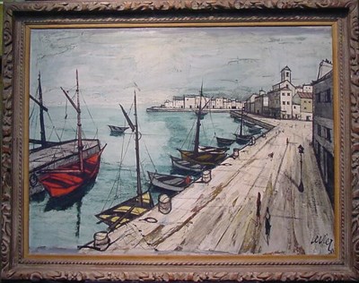 Lot 48 - Charles Levier French, b.1920 BOATS AT THE...
