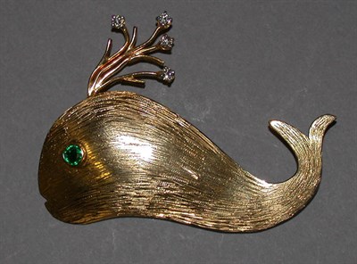Lot 56 - Gold Whale Pin