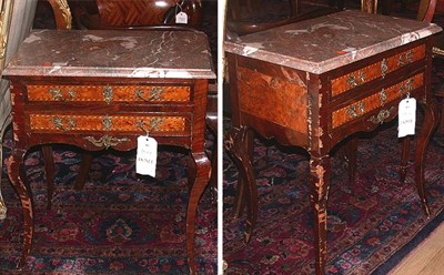 Lot 111 - Louis XV Style Mahogany and Burl-Wood Table en...