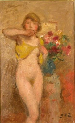 Lot 227 - Georges d'Espagnat French, 1870-1950 NUDE WITH...