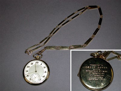 Lot 28 - Gold Pocket Watch and Chain