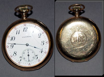 Lot 30 - Gold Open Face Pocket Watch