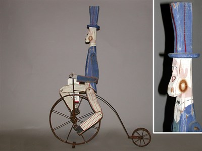 Lot 293 - Painted Wood Articulated Figure of Uncle Sam...