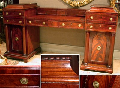 Lot 436 - Regency Style Mahogany Pedestal Sideboard